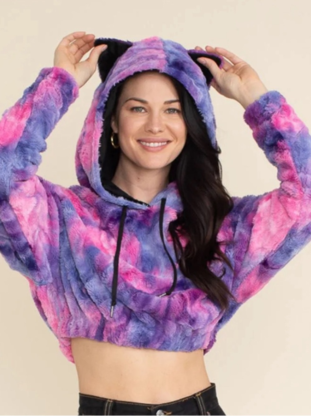 SpiritHoods Cotton Candy Cropped Hoodie